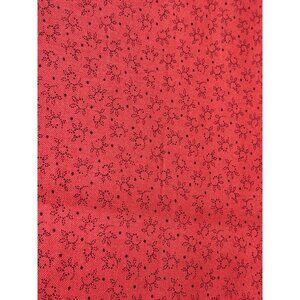 Andover Needl Love Red Floral Cotton Fabric 20" x 44" Quilting Sewing Renee Nann